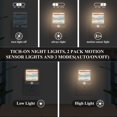 thumbnail image 3 of Yayeee LED Night Lights with Motion Detectors Auto Dusk to Dawn Light Sensors, 2 Pack, Yellow Sailboats, 3 of 7