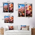 thumbnail image 4 of Designart "Tulips landscapes Of Color II" Tulips Wall Art Set Of 2 - Multi-Color Floral Canvas Set For Living Room Decor, 4 of 7