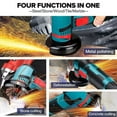 thumbnail image 4 of Mini Cordless Angle Grinder 12V Brushless Angle Grinder High Power Cut-Off Tool Kit Electric Grinding Machine with 2 Battery Portable Angle Grinder for Wood PVC Pipe Wall Tile, 4 of 10