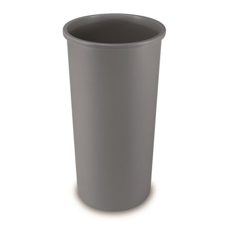 Rubbermaid Commercial Untouchable Waste Container Round Plastic 22gal Gray 354600GY