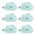 thumbnail image 1 of Uxcell Box Cutters, 6 Pcs Retractable Letter Opener Cloud Shaped Small Package Opener Envelope Slitter, Blue (2.4x1.5Inch), 1 of 5