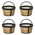 thumbnail image 1 of QJUHUNG 4/3/2/1pcs Reusable 4-5 Cup Basket Coffee Filter Fits MrCoffee Coffee Maker And Brewer Permanent Filter Replacement Compatible With Mr Coffee Gold Basket-Style Filters, 1 of 6