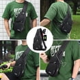 thumbnail image 4 of PouchPort Sling Bag for Men, Waterproof Nylon Crossbody Backpack with USB Port, Anti Theft, Black, 4 of 6