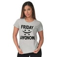 thumbnail image 4 of Friday Monday Happy Sad Weekend Vibes Womens Slim Fit Graphic Tee Brisco Brands L, 4 of 5