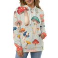 thumbnail image 4 of Watercolor Mushroom Pattern 3D Print Hoodie Men Women Autumn Thin Pullover Sweatshirt Vintage Streetwear Tops, 4 of 6