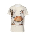 thumbnail image 3 of Honeii Brown Cat Cartoon Print Kids Boy T-Shirt,Breathable Round Neck Tee,Stylish Summer Tee for Boys, for Outdoor Activities and Casual Wear, 3 of 7