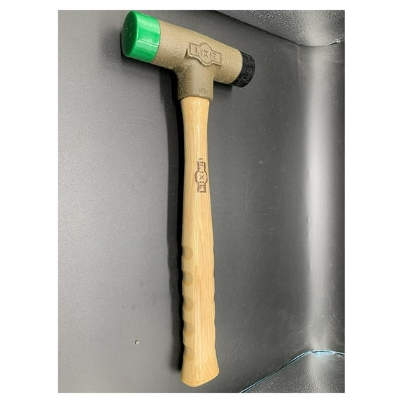 Dead Blow Hammer - 22 Oz, 1-1/4" Replaceable Urethane Faces - 12" Length, Black/Green - Industrial Tool for Automotive, Construction & Mechanical Work