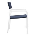 thumbnail image 4 of Modway Raleigh Outdoor Patio Aluminum Armchair Set of 2 in White Navy, 4 of 8