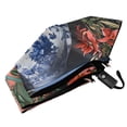 thumbnail image 6 of FORMRS Travel Umbrella Folding Auto Open Close Windproof Rain UV Protection, Red Vibrant Flowers, 6 of 8