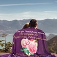 thumbnail image 3 of Wife Gifts from Husband- to My Wife Blanket -Mothers Day Birthday Wedding Anniversary for Wife from Husband Romantic-Purple Cozy Soft Rose Wife Plush Blanket Throw Blankets 50x60 Inch, 3 of 5