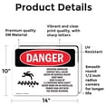 thumbnail image 2 of (2 Pack) Rotating Driveline Contact Cause Death OSHA Danger Sign, 2 of 7