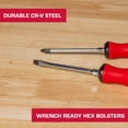 thumbnail image 6 of Hyper Tough 6-Piece Screwdriver Set with Dual Material Tri-Oval Comfort Grips, 6 of 14