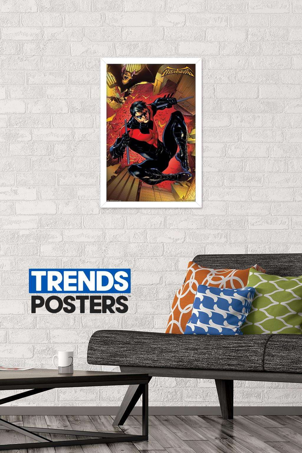 DC Comics - Nightwing - Jump Wall Poster, 14.725" x 22.375", Framed