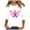 White, variant on IROINNID Reduced Breast Cancer Pullover for Women Breast Cancer Awareness Loose Printed Loose T-shirt 3/4 Sleeves Blouse Round Neck Tops,Purple