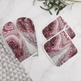 thumbnail image 5 of Colorful Marble Pattern Oven And Pot Holders Sets, Heat Resistant Pads Kitchen Decor for Cooking Baking BBQ Grilling, Christmas Kitchen Gifts, 5 of 6