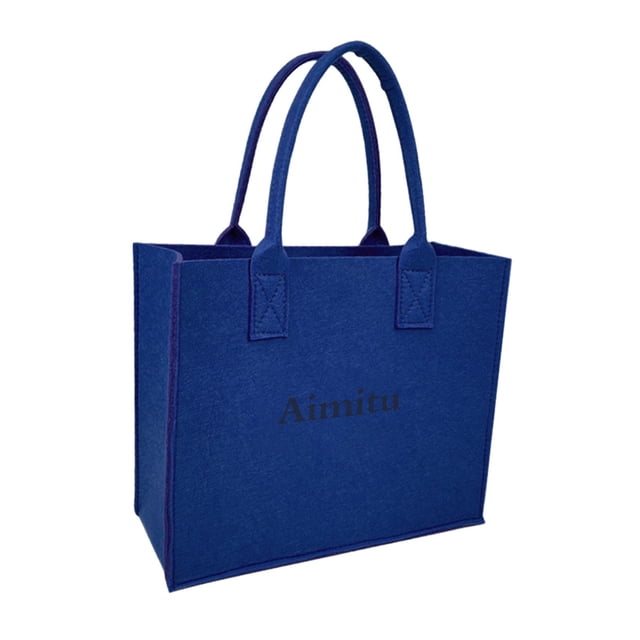 Bolso de mano de fieltro, resistente, de gran capacidad, con asa superior, bolso de compras con parte superior abierta 40cmx30cmx13cm jinwen Bolso de fieltro
