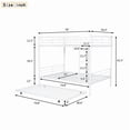 thumbnail image 3 of [Luckynote]Full Over Full Metal Bunk Bed with Trundle, White, 3 of 10