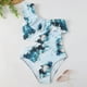 thumbnail image 5 of Moda mujer sexy traje de baño un hombro volantes impreso sin respaldo siamés traje de baño Fridja  nalpqowj61912, 5 of 8