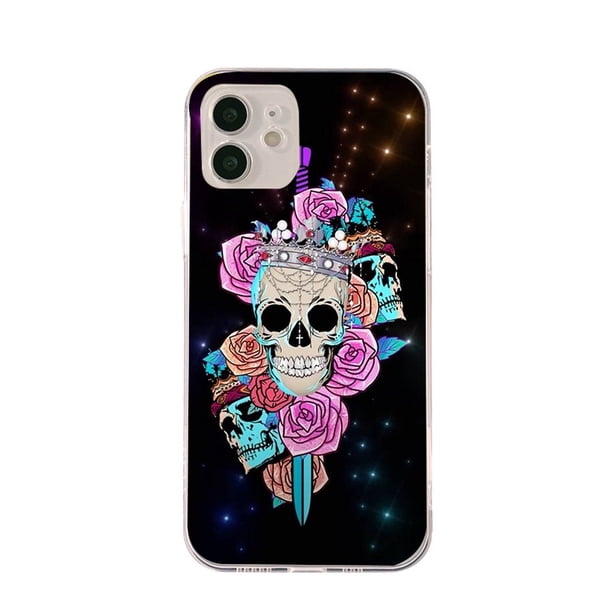 Funda De Silicona TPU Compatible Con Motorola Moto E13 E22 E22I Edge 30 Fusion G52 G42 G32 G23 G22 MY-7 Calaveras De Colores