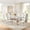 7-Piece Set, variant on Modern Dining Table Set of 5, 68.9" Faux Marble Table with Stainless Steel Base and 4 Oval Leatherette Dining Chairs, for Kitchen and Living Room