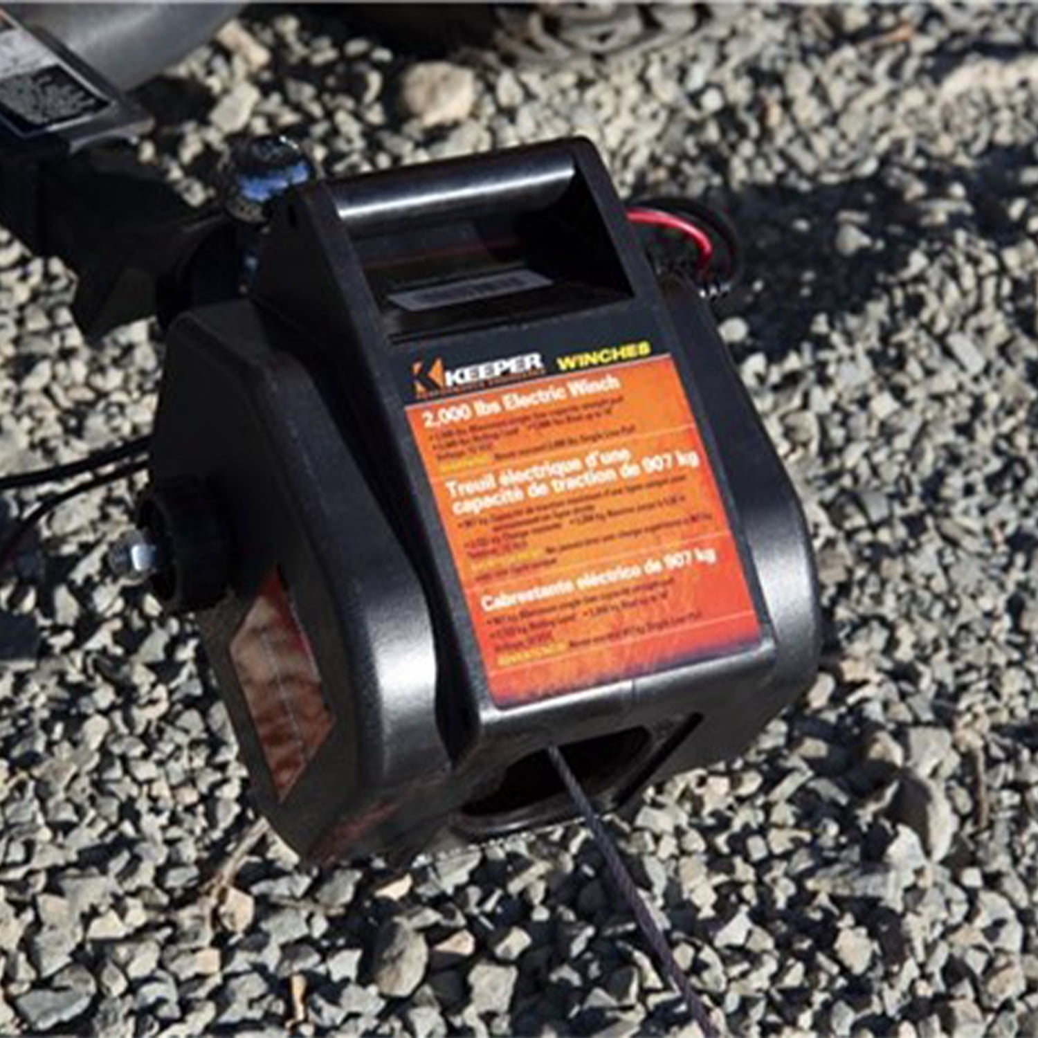 Keeper Ktsl00rm Electric Winch 0 8 Horsepower 00 Pound With Hitch Ball Mount Walmart Com