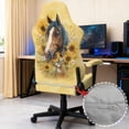 thumbnail image 6 of Whosucclay Horse Sunflower Daisy Print Gaming Chair Covers, Stretchable Computer Chair Slipcovers Cover Stretchable Elastic Machine Washable of Computer Game Office Chairs Cover, 6 of 8