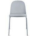 thumbnail image 6 of Set of 2 Stackable Dining Kitchen Chairs Plastic Armless Side with Back Curved Round Shape Chrome Metal Legs Indoor Outdoor Patio, 6 of 11