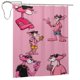 thumbnail image 2 of Cortina de ducha con diseño de pantera rosa, diseño de dibujos animados, con 12 ganchos, impermeable, lavable, de poliéster, para decoración del baño, 60 x 72 pulgadas, de hierro, 2 of 8
