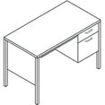 thumbnail image 4 of HON 34000 Series 45" Single Pedestal Desk Harvest Maple/Putty (H34002RCL), 4 of 5