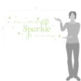 thumbnail image 2 of She Leaves a Little Sparkle Girls Room Vinyl Wall Decal Sticker Inspirational Quote with Stars, 2 of 4