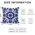thumbnail image 2 of Blue And White Pioneer Flower Pillow Covers,Blue And White Pioneer Flower Throw Pillow Covers 24"×24" ,Living Room Sofa Couch Pillow Covers,Decorative Pillow Covers, 2 of 7