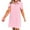 01# Light pink, variant on Huresd Dresses for Women Zipper Short Sleeve Dress Lapel Collar Solid Color Loose Fit Tunic Mini Dress Light pink M