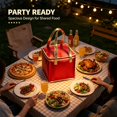 thumbnail image 6 of Insulated Cake Bag | Oimcto Non-Woven Portable Cooler with Zipper, Aluminum Foil Thermal Bag for Cake, Pizza & Catering (35X35X40Cm), 6 of 6