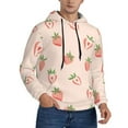 thumbnail image 2 of Fotbe Men's Hoodie with Strawberries Pattern - Kangaroo Pocket Pullover Hooded Sweatshirt, Perfect for Daily Wear, Travel, and Home-3X-Large, 2 of 7