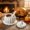 White M, variant on Konghyp Ceramic Pumpkin Stew Cup, Waterproof Soup Cup, Multi-Use Dessert Bowl, Kitchen Cookware, Ideal for Steamed Eggs, Gift for Thanksgiving and Halloween
