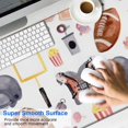 thumbnail image 2 of Long Mouse Pads for Desk,Colorful Rugby Game Items Pattern Desk Mats on Top Of Desks, Desk Mouse Pad Extra Large with 3mm Non-Slip Base and Stitched Edge for Gaming,Office,Work,Home 47.3"x23.6", 2 of 6