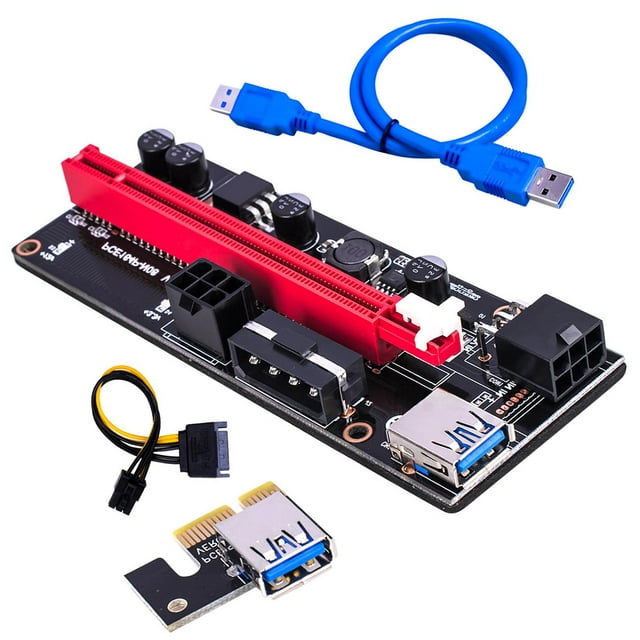 PCI- 009S Tarjeta Adaptadora USB de Extensión Gráfica 1x a 16x, No Se Necesitan Controladores, para Configurar , Gpu Rigs Azul Macarena módulo extensor pcie