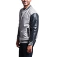 thumbnail image 4 of G-Style USA Men's Letterman Baseball Varsity Jacket VJ100A - GREY/CHARCOAL - Large, 4 of 6