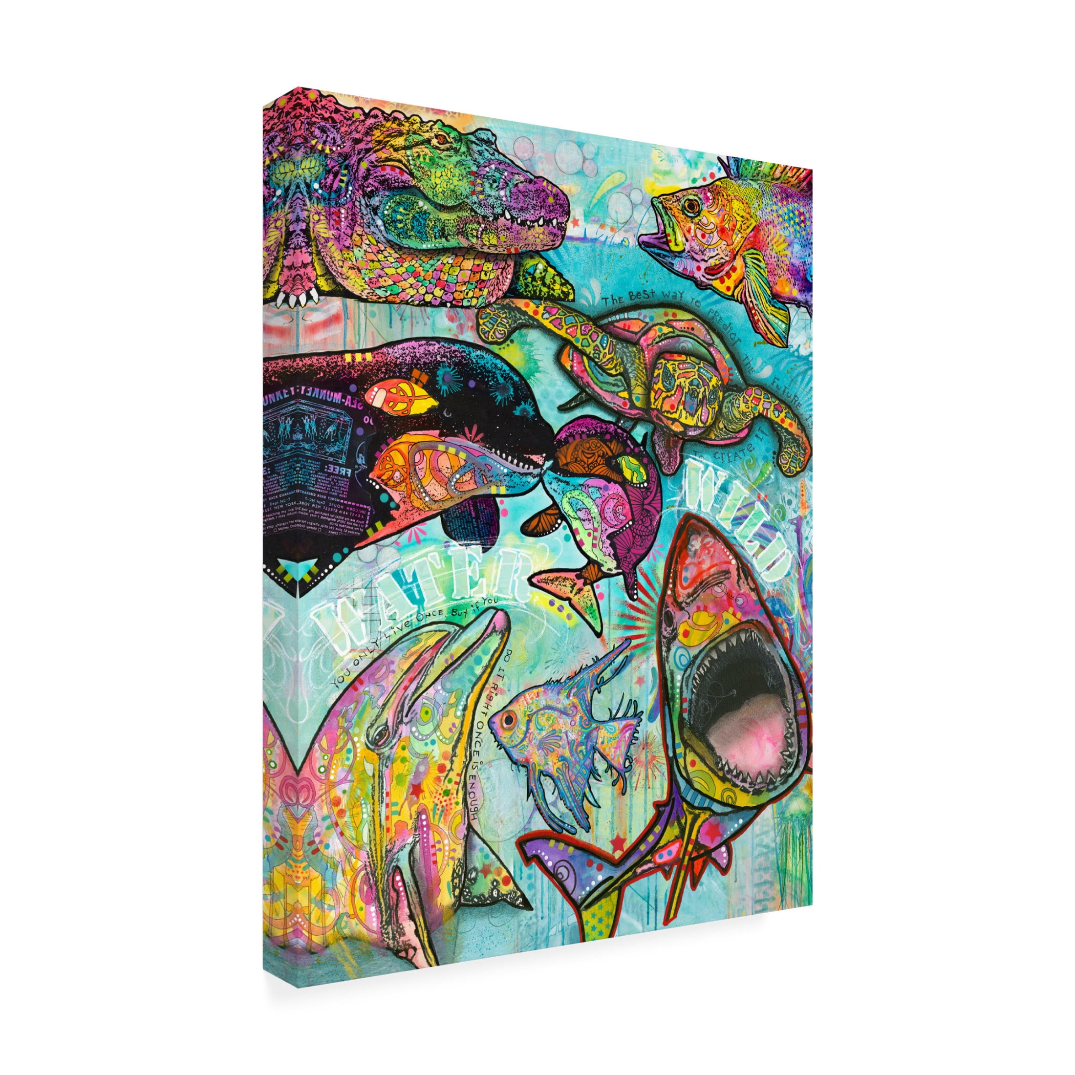 Canvas Wall Art - Dean Russo 'Water Wild' Wall Art for Living Room, Bedroom, or Office Décor by Trademark Fine Art - 18 x 24 Inches