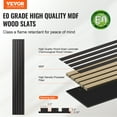 thumbnail image 2 of VEVOR Wood Slat Acoustic Panels, 7.9 x 94.5 inch, MDF Accent Wooden Wall Panels for Modern Interior Wall Decor, Faux Wood Wall Board Panels for Noise Reduction, Black Oak, 2 of 9