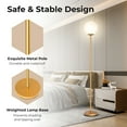 thumbnail image 7 of Gymax Glass Globe LED Floor Lamp w/ Glass Lampshade Bedroom Office, 7 of 7