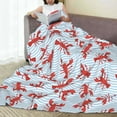 thumbnail image 6 of Vsdgher Cartoon Lobsters 1 Ultra-Soft Micro flannel Blanket Throw Blankets for Couch Sofa, Bed (4 sizes)-60"x50", 6 of 7