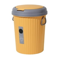 TERGAYEE Small Bathroom Trash Can with Lid,Round Thickened Trash Can,6L Bathroom Trash Cans with Lids for Corner Office,Bedroom,Toilet,Live Room