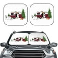 thumbnail image 2 of Naloa Vintage Buffalo Plaid Christmas Camper 2 Piece Foldable Car Sun Shades, Car Windshield Sunshade, Front Window Sunshade for Car, Truck, SUV - Large, 2 of 7
