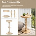thumbnail image 6 of Beuway Round Side Table with Raised-Edge Tabletop, Modern Coffee End Table, Bedside Nightstand, Table for Small Spaces with Tool-Free Assembly(11.8 in,Walnut), 6 of 11