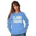 thumbnail image 3 of Llama Squad Save The Drama Alpaca BFF Women Plus Size Crewneck Sweatshirt Brisco Brands 4X, 3 of 5