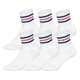 thumbnail image 1 of HUDDLE Calcetines Unisex, pack de 6 – Rayas, logo, Short Crew, calcetines deportivos, color liso Blanco/Azul/Rojo 39-42, 1 of 3