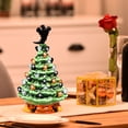 thumbnail image 3 of Gymax 11.5 inches Pre-Lit Hand-Painted Ceramic Halloween Tree Tabletop Xmas Decor, 3 of 10