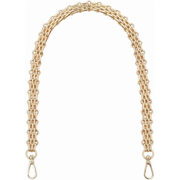 23.6 Inch Gold Chain Bag Strap Metal Purse Chain Strap Replacement Wide Thick Extender Crossbody with Swivel Clasps for Handbag DIY