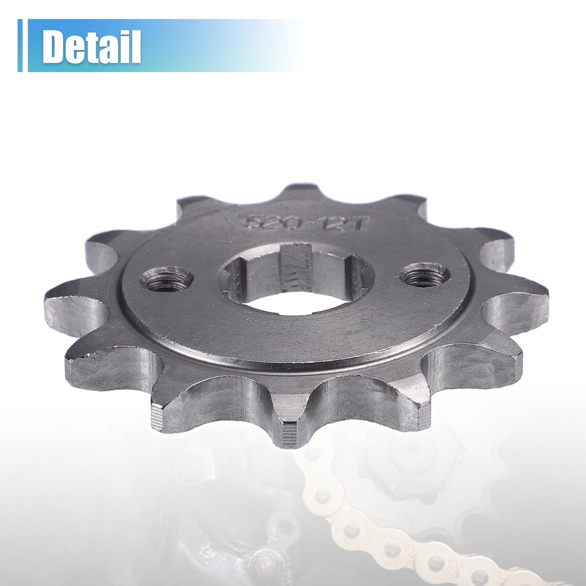 Unique Bargains Motorcycle Front Engine Sprocket for 50cc 70cc 110cc Silver 12 Teeth